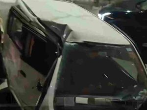 Ulhasnagar Speeding Car Crashes into Electric Pole in&hellip;